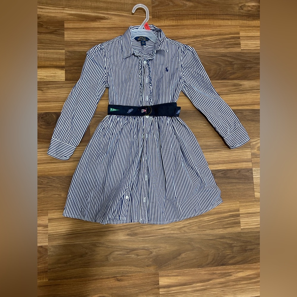 Ralph Lauren Belted Seersucker Dress Girl’s size 6